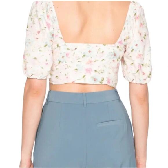 Abercrombie & Fitch Floral Tie Top Size M NWOT - Picture 6 of 8